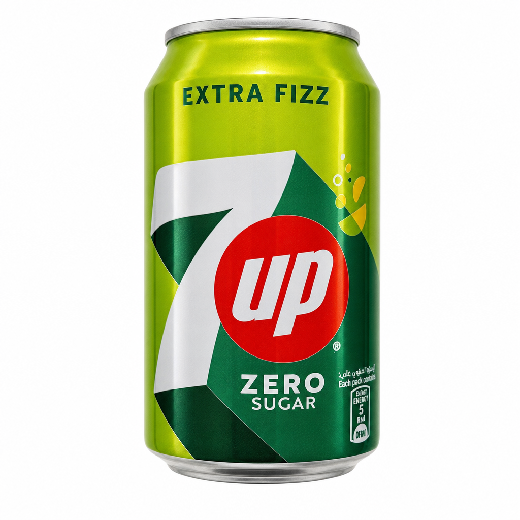 7UP ZERO SUGAR EXTRA FIZZ 330ML X 24