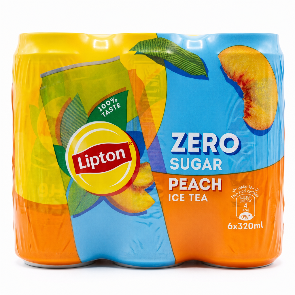 LIPTON ZERO SUGAR PEACH ICE TEA 6x320ML