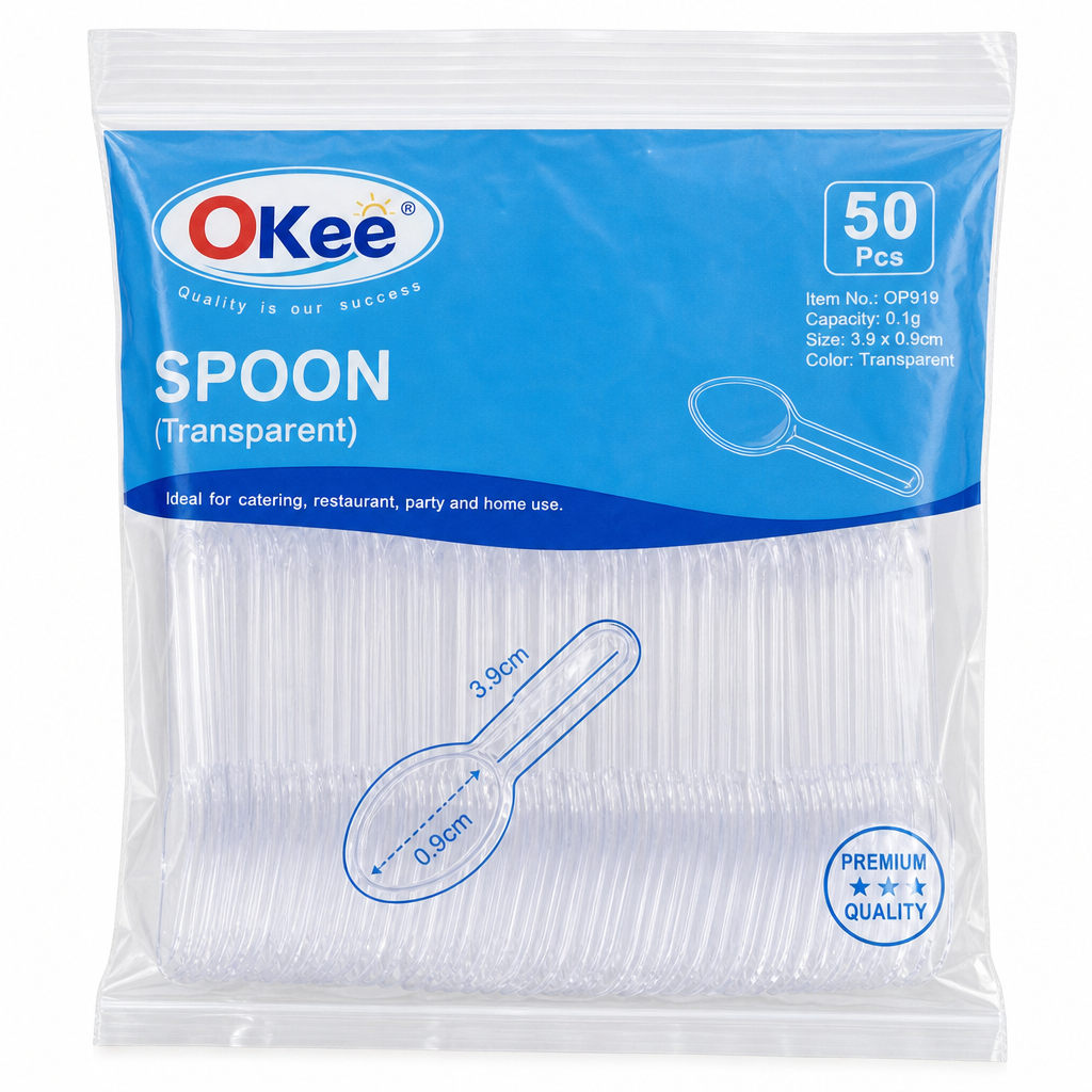 PP SPOON CLEAR 50 PCS