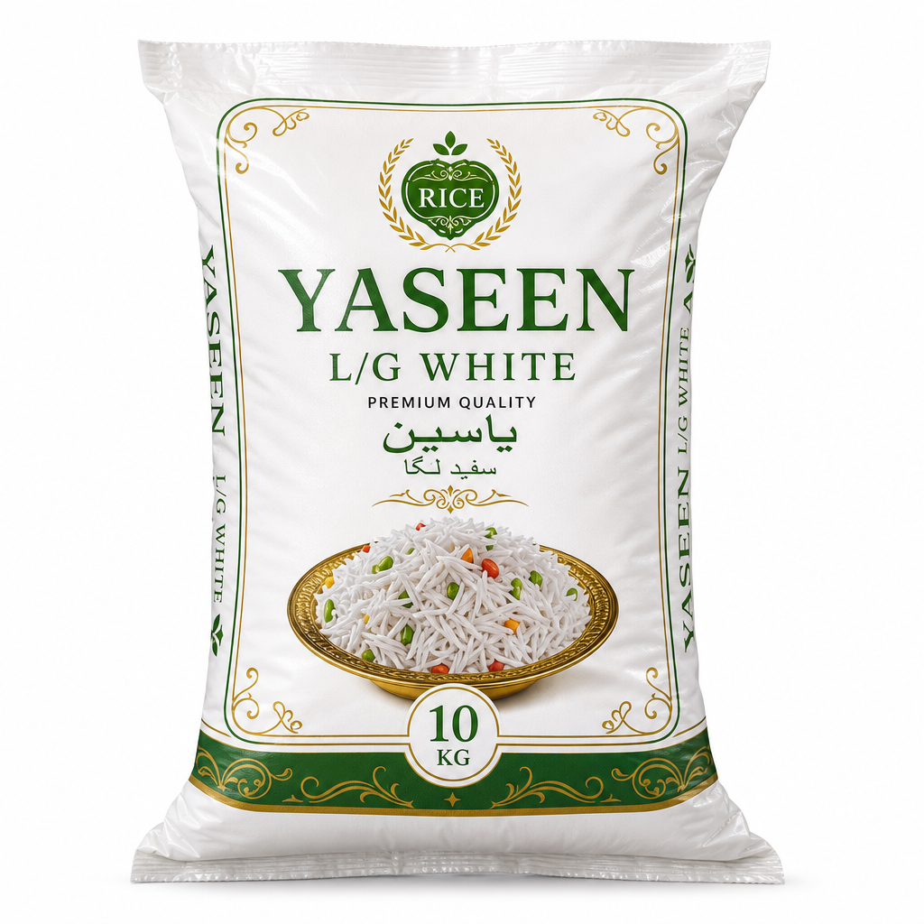 RICE YASEEN L/G WHITE (PAK) 10 KG