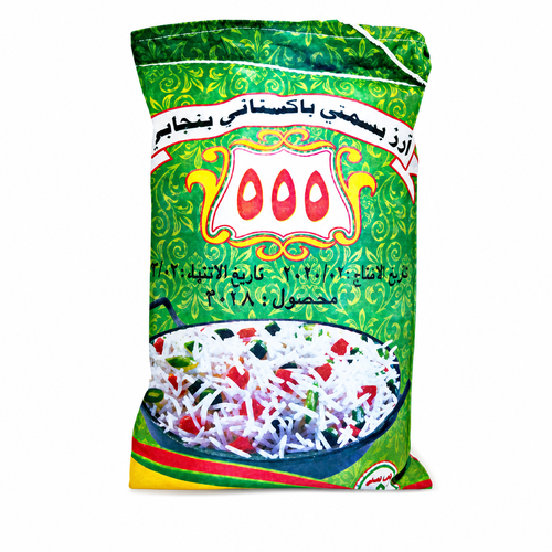 RICE 555 BASMATI L/G PP WOVEN BAG 5KG