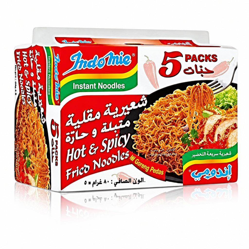INDOMI HOT & SPICY FRIED NOODLES 5X80GM