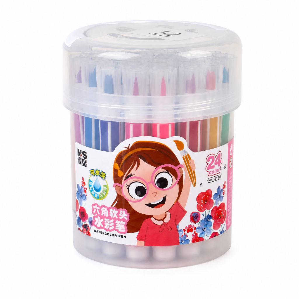 WATER COLOUR PEN 24 PCS PVC 668-24