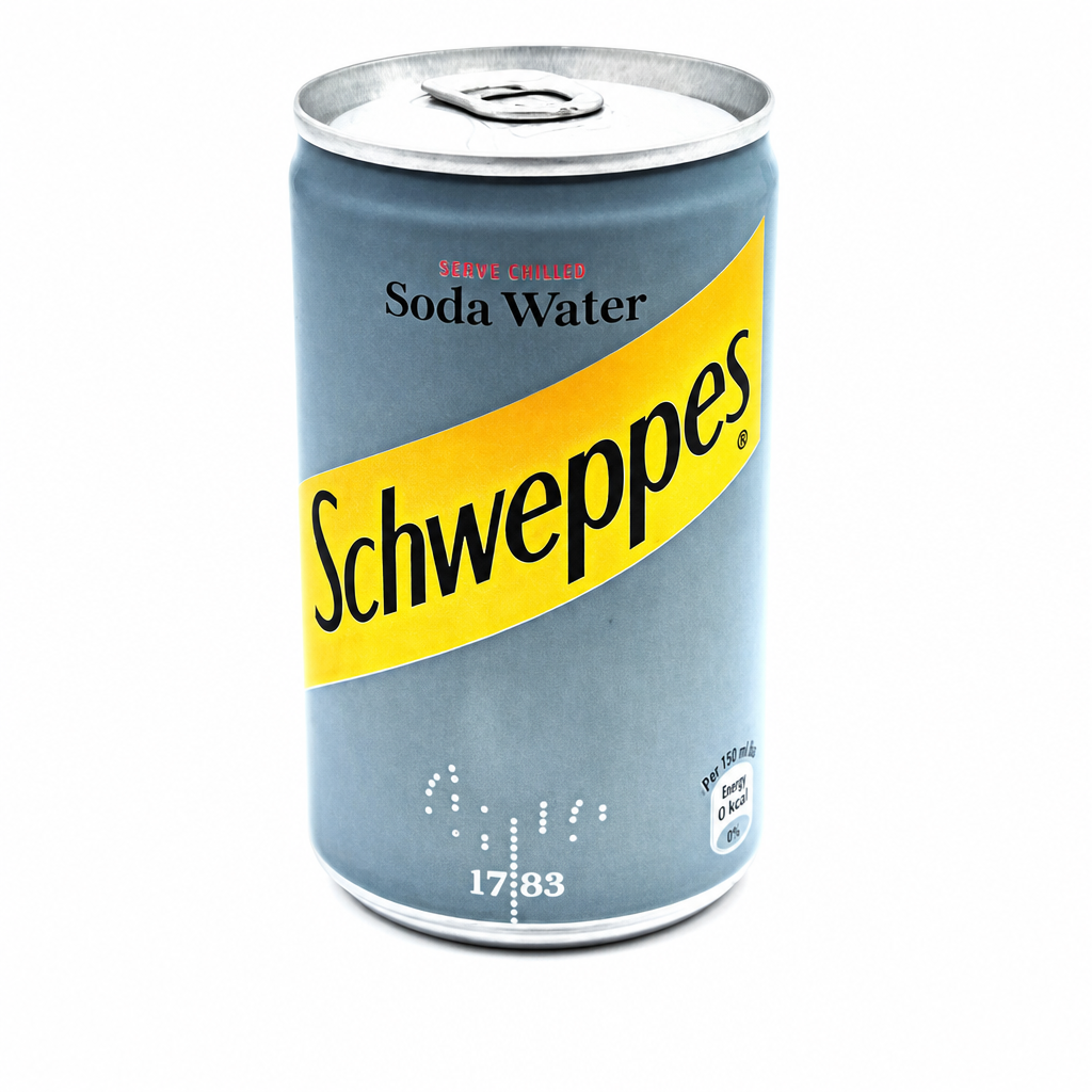 SCHWEPPES SODA WATER TIN 150 ML
