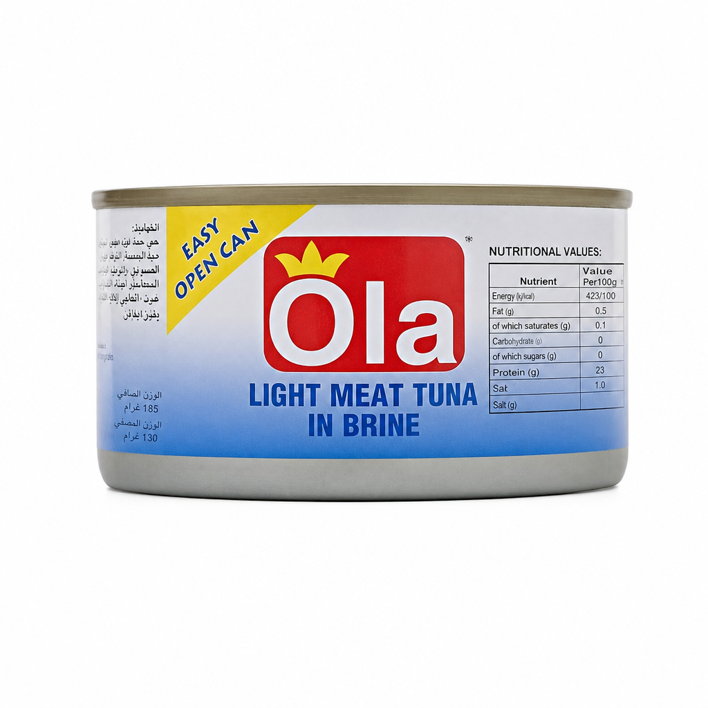 OLA TUNA LIGHT MEAT IN BRINE OLA 185GM