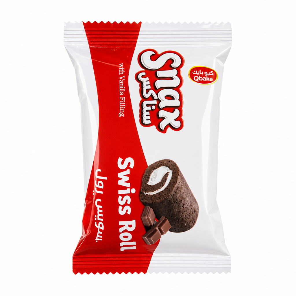QBAKE SWISS ROLL MINI CHOCOLATE