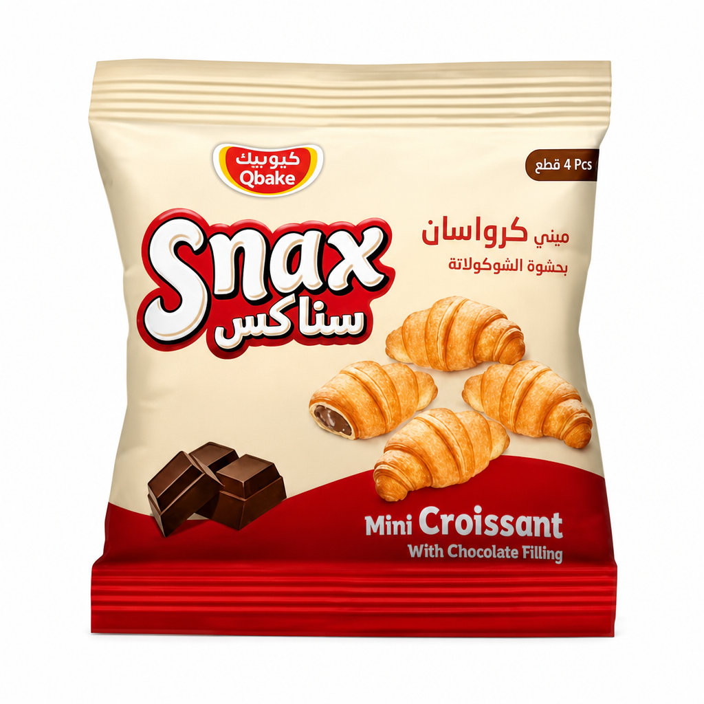 QBAKE SNAX MINI CROISSANT CHOCALATE 44 GM