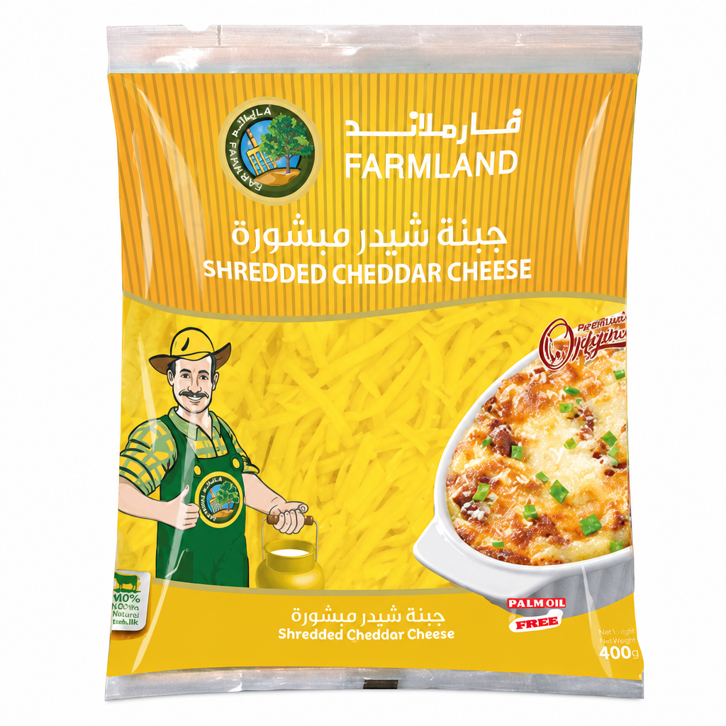 SHREDDED CHDR CHEESE FARMLAND 400GM