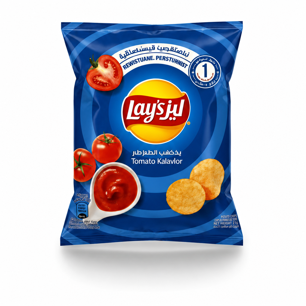 LAYS TOMATO KETCHUP POTATO CHIPS 21GM