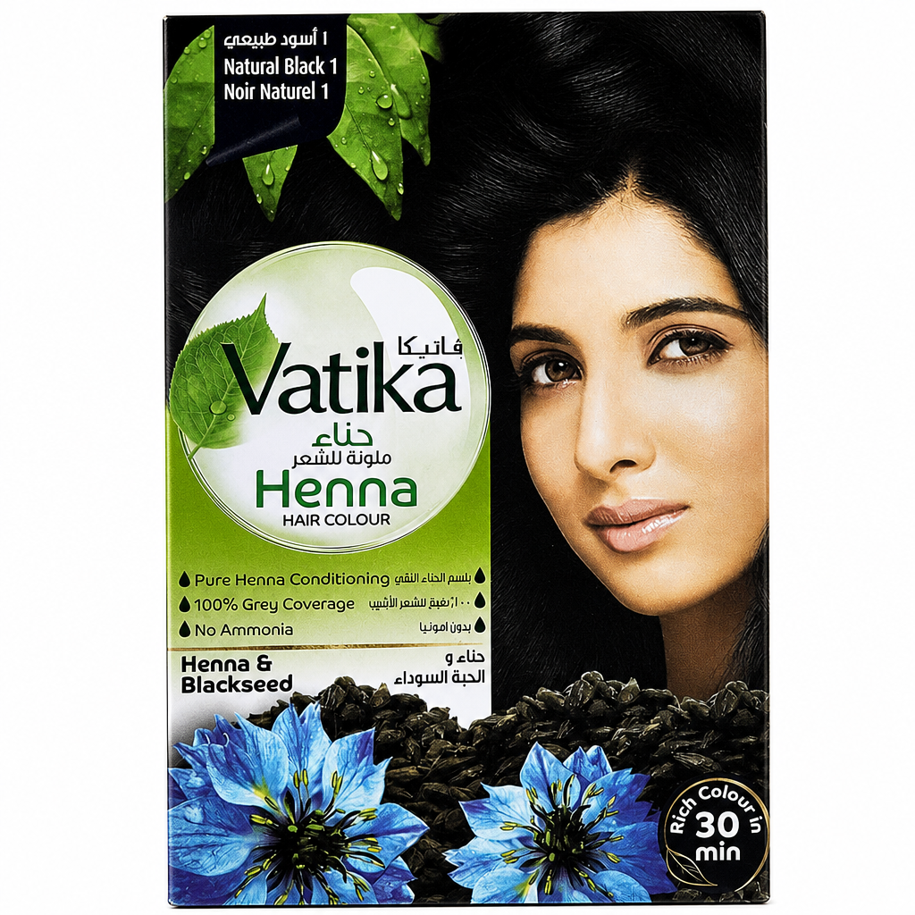 VATIKA HENNA BLACK COLOR 60GM PKT