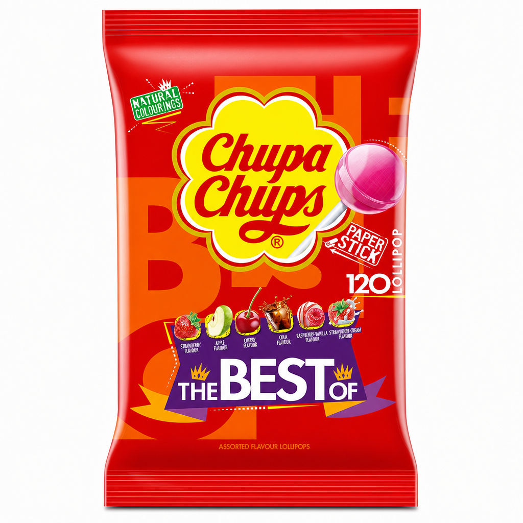 CHUPA CHUPY THE BEST 11GM X 120PCS ASSTD FLV