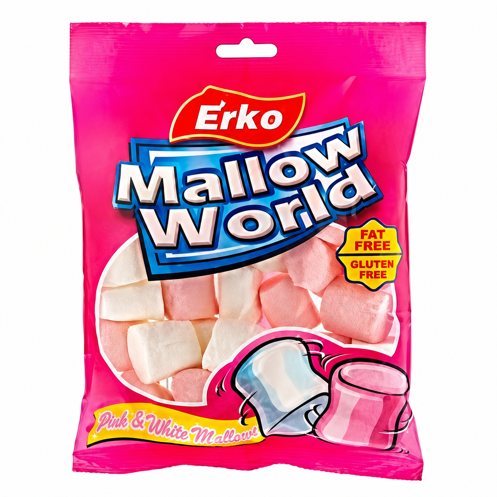 ERKO MALLOW WORLD PINK&WHITE 150GM
