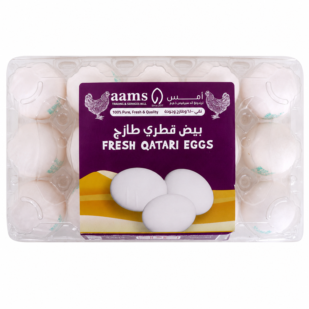 AAMS FRESH WHITE EGGS 6PCS QATAR