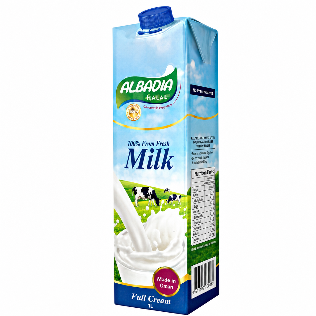 MILK LONG LIFE AL BADIA 1LTR X 4PCS