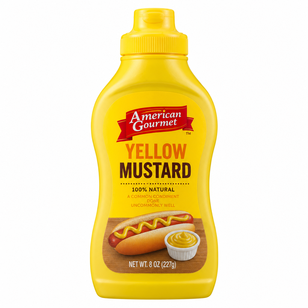 AMERICAN GOURMET YELLOW MUSTARD 227GM