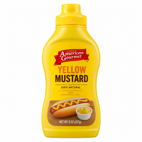 AMERICAN GOURMET YELLOW MUSTARD 227GM