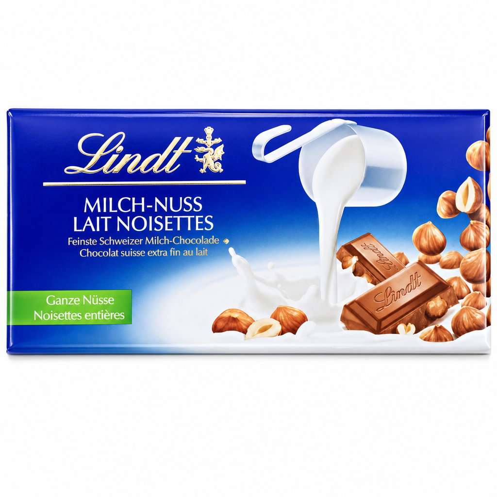 LINDT MLK ROASTED HZELNUT100G