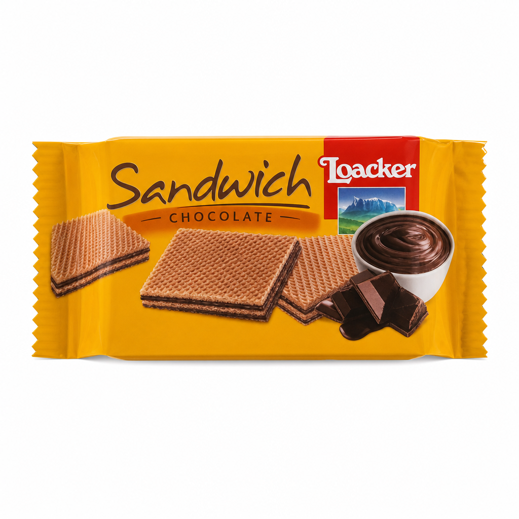 LOACKER-SANDWICH 25G-CHOCOLATE