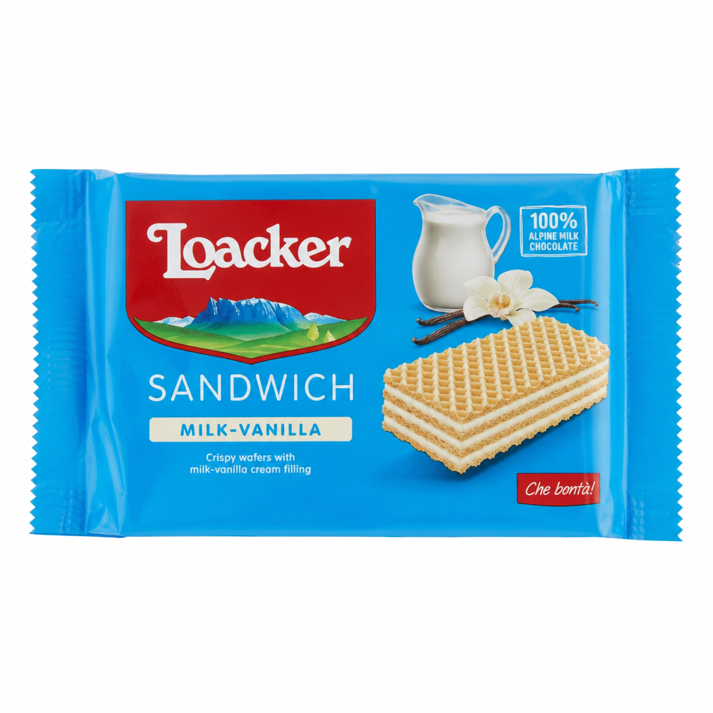 LOACKER-SANDWICH 25G-MILK VANILLA