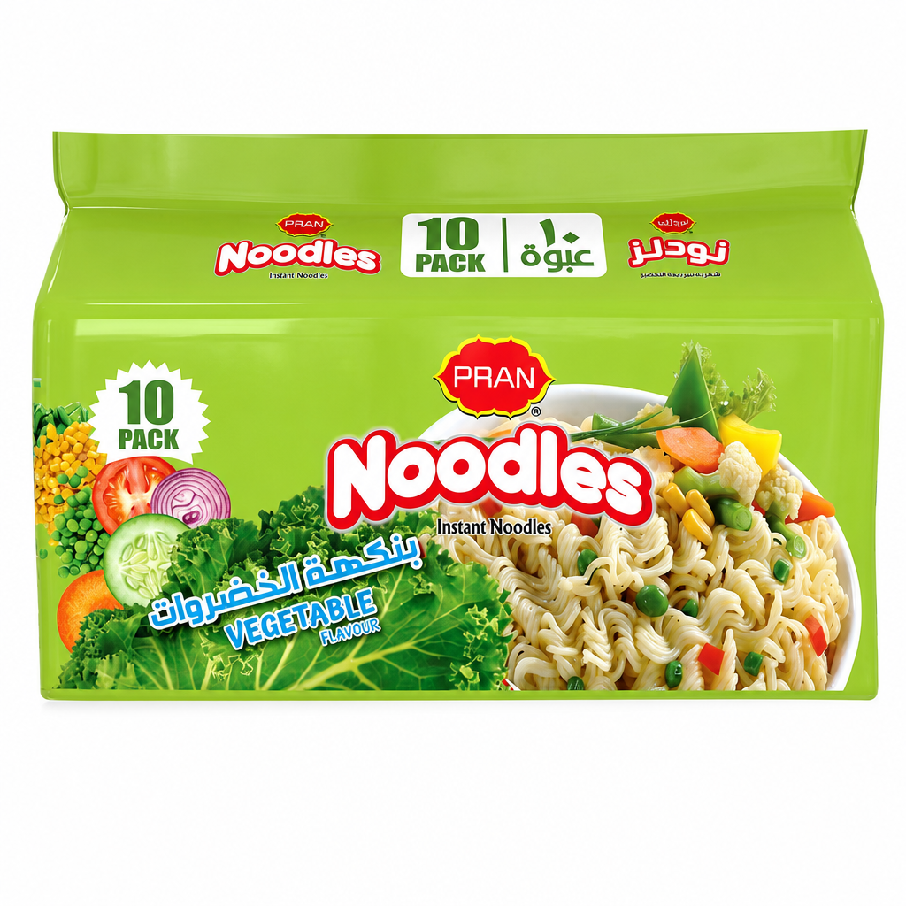 PRAN INSTANT NOODLES VEGETABLE FLVR 10X70 GM