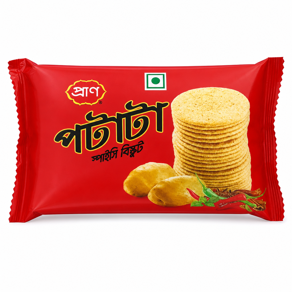 PRAN POTATA SPICY BISCUIT 50GM X 12