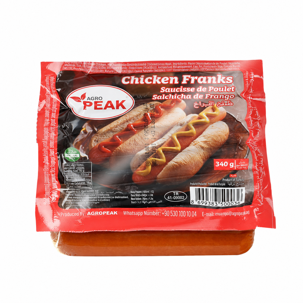 AGROPEAK CHICKEN FRANK 340GMx24 TURKEY