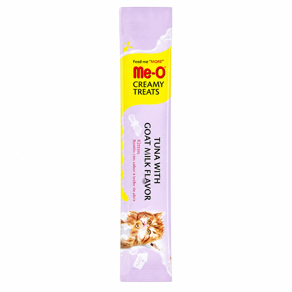 ME-O CREAMY KITTEN TREATS - TUNA WITH GOAT MILK 15GM