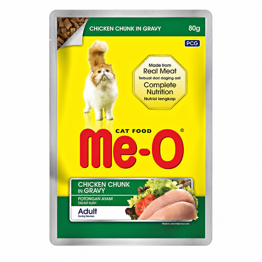 ME-O POUCH CAT FOOD - CHICKEN CHUNK IN GRAVY 80GM