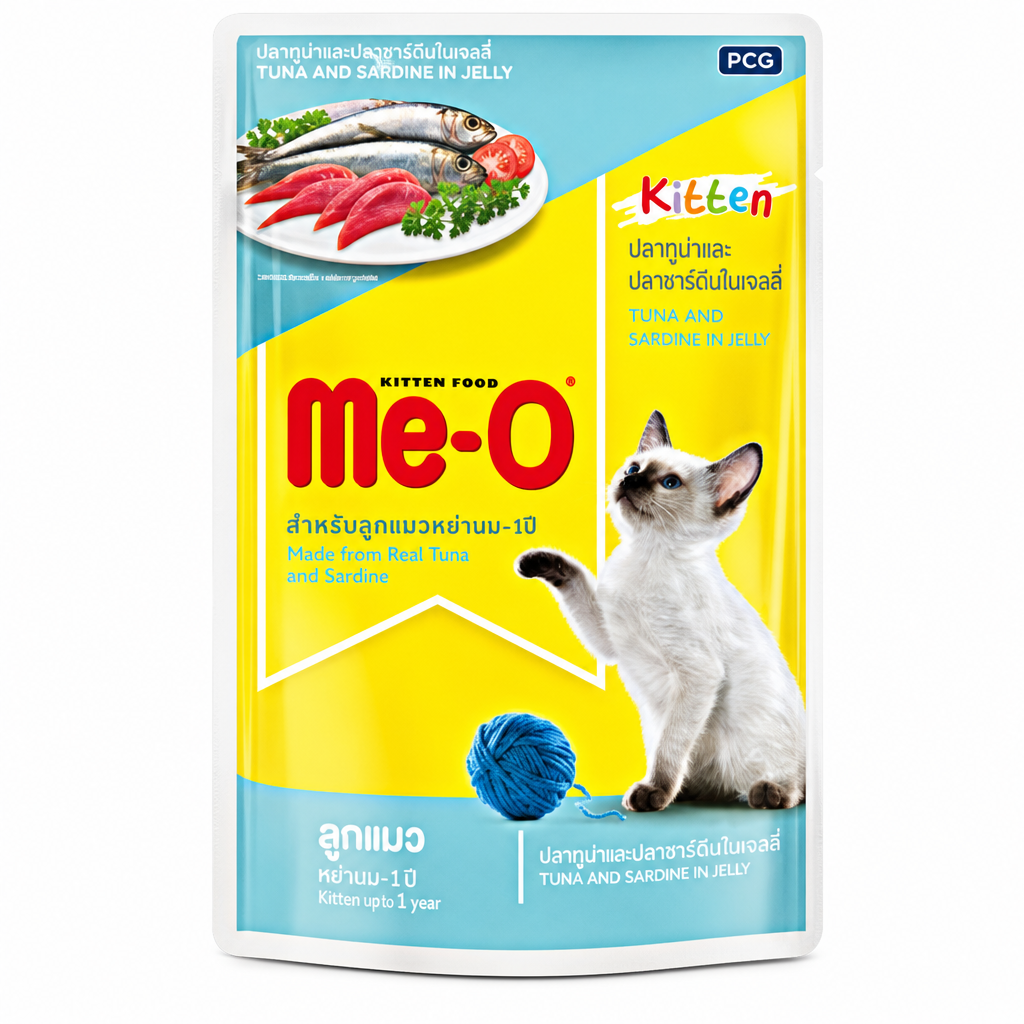 ME-O POUCH KITTEN FOOD - TUNA WITH SARDINE IN JELLY 80GM