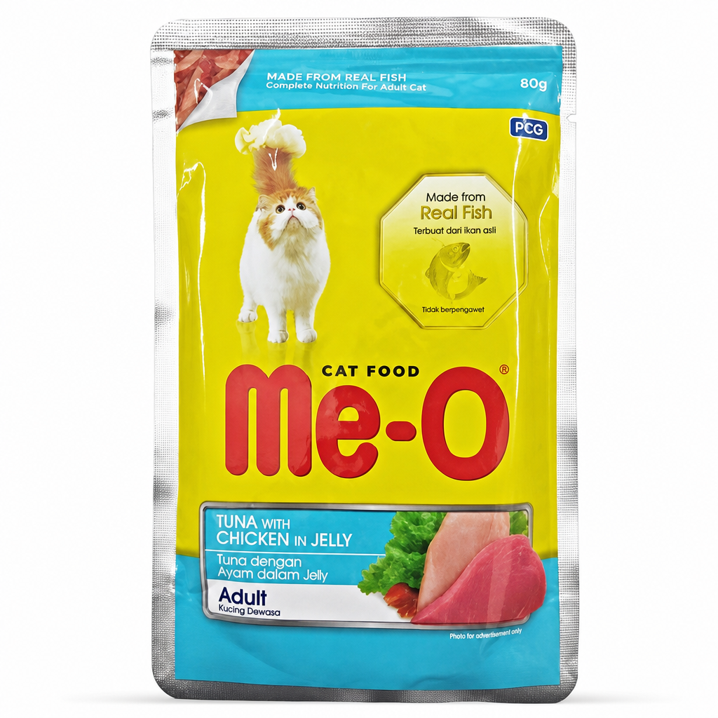 ME-O POUCH CAT FOOD - TUNA WITH CHICKEN IN JELLY 80GM