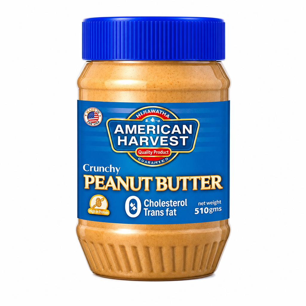 AMERICAN HARVEST PEANUT BUTTER CRUNCHY 510 GM