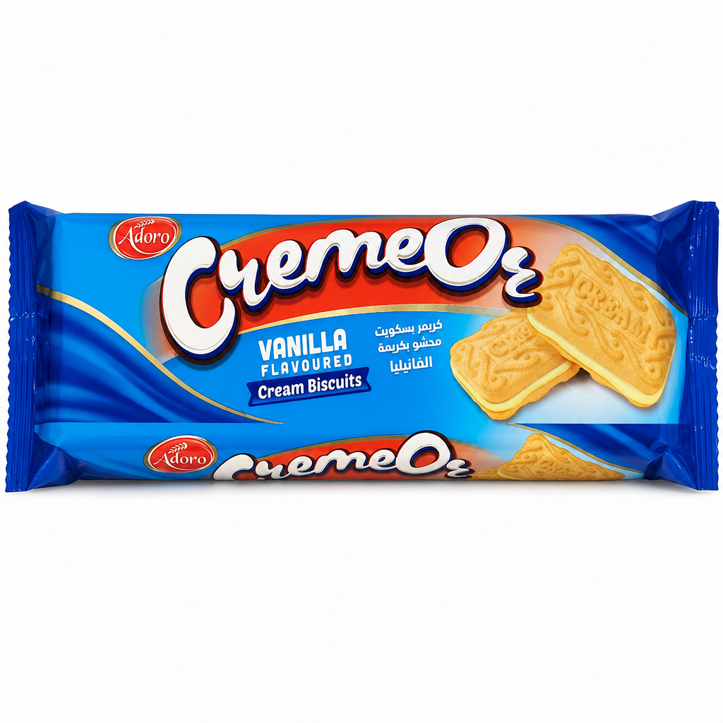 ADORO CREMEOR BISCUITS VANILLA 24 X 75 GM