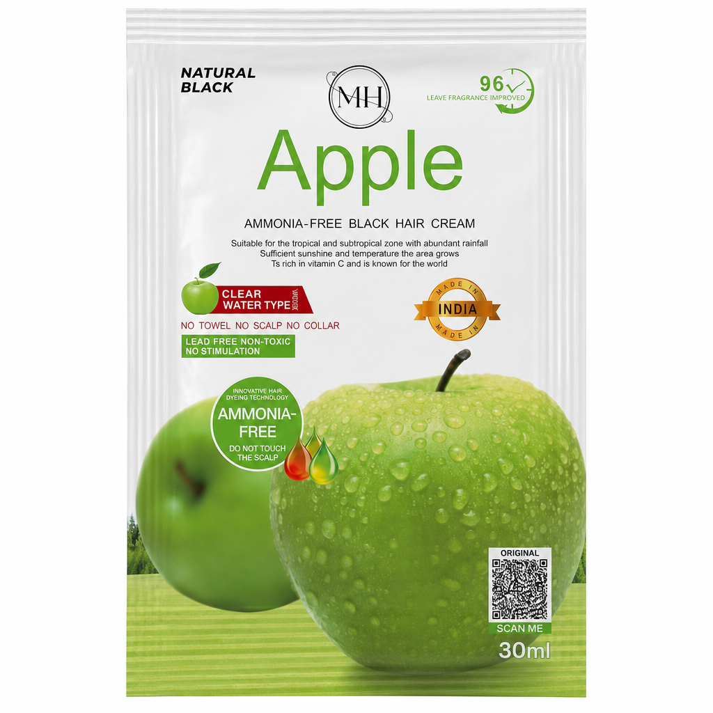 MALANO APPLE AMMONIA FREE BLACK HAIR CLOUR SHAMPOO 30 ML