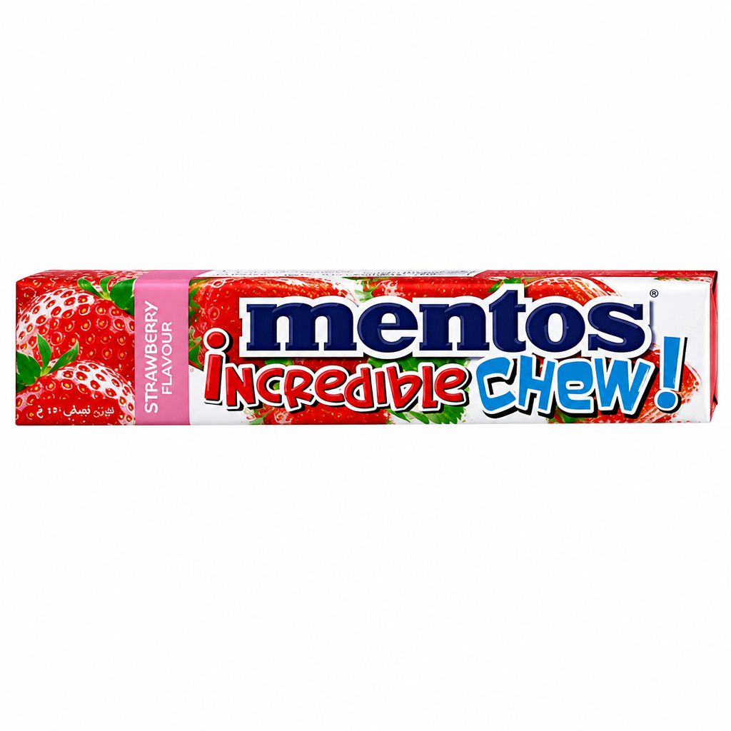 MENTOS INCREDIBLE CHEW 45GM STRAWBERRY