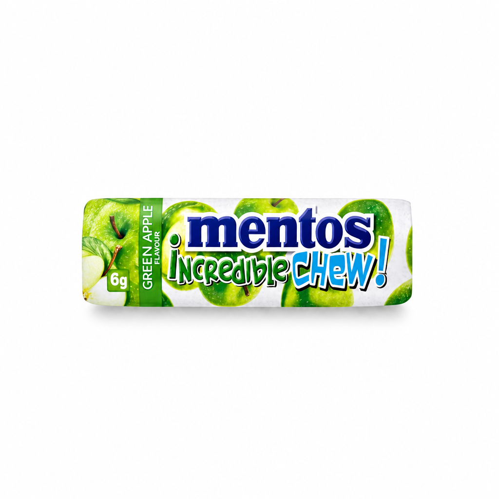 MENTOS CANDY  CHEW GREEN APPLE 45GM