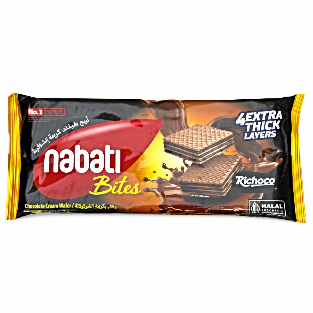 NABATI BITES CHOCOLATE CREAM WAFER  39G