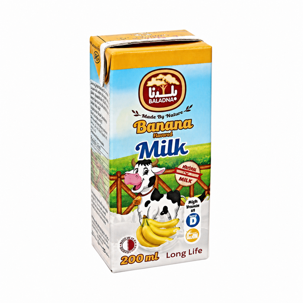BALADNA LONG LIFE MILK BANANA FLAVORED 200ML