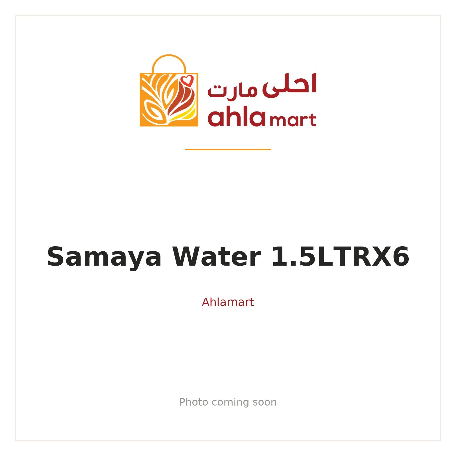SAMAYA WATER 1.5LTRx6