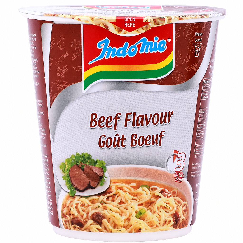 INDOMIE CUP NOODLES CHICKEN/BEEF 60GM