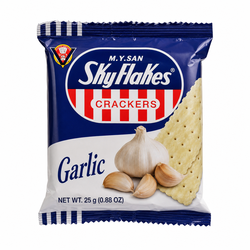 M.Y.SAN SKYFLAKES GARLIC 25G