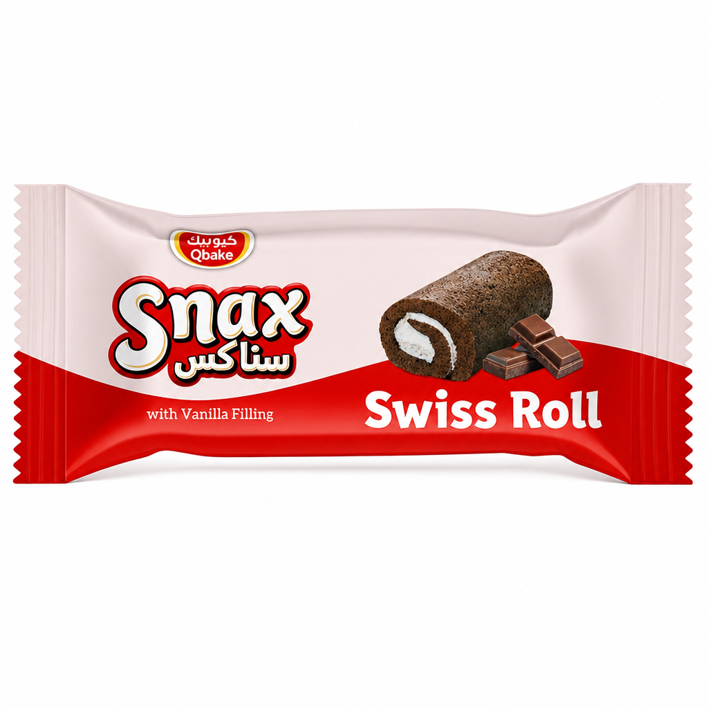 QBAKE CHOCOLATE MINI SWISS ROLL 20G