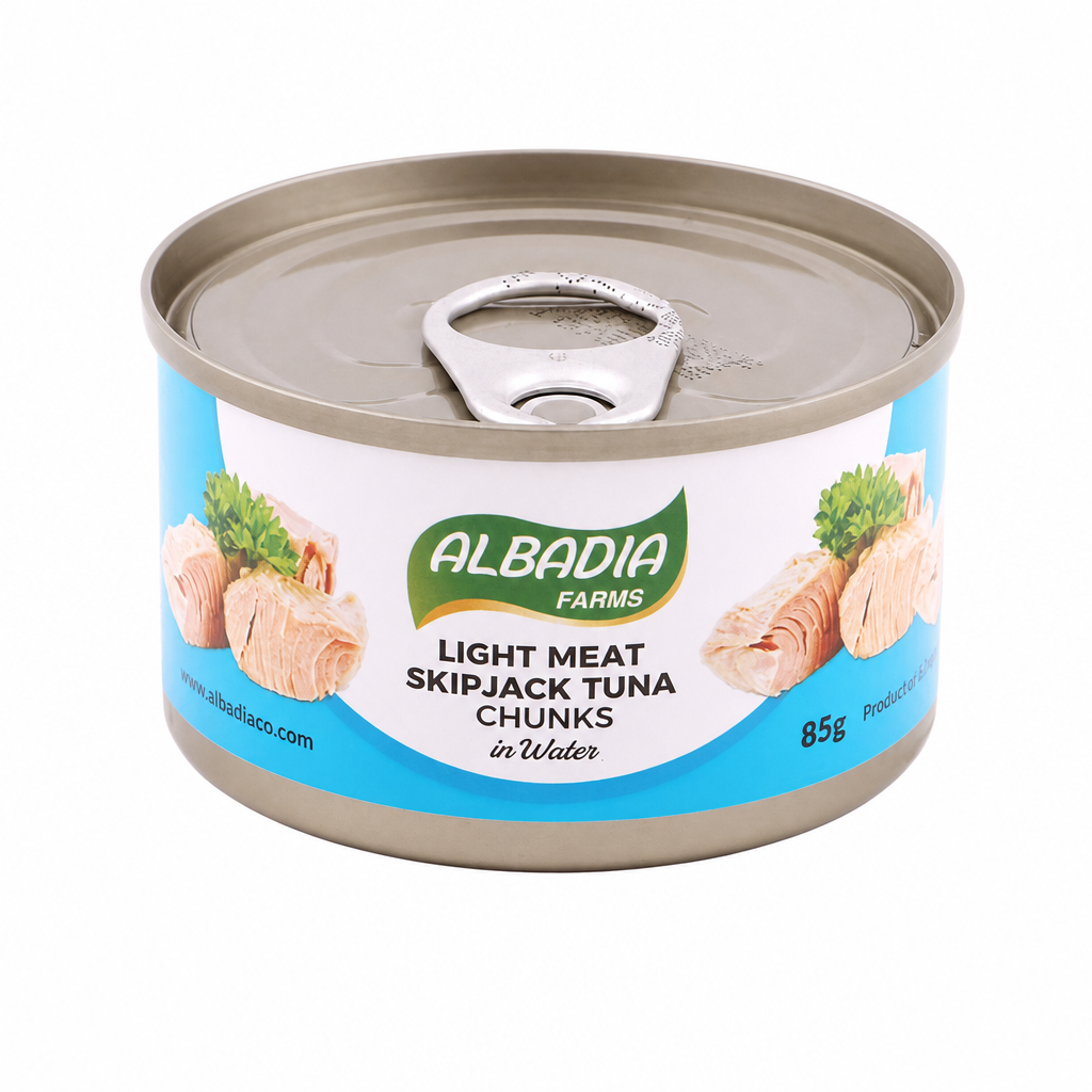 ALBADIA LIGHT MEAT SKIP JACK TUNA CHUNKS IN WATER 85G